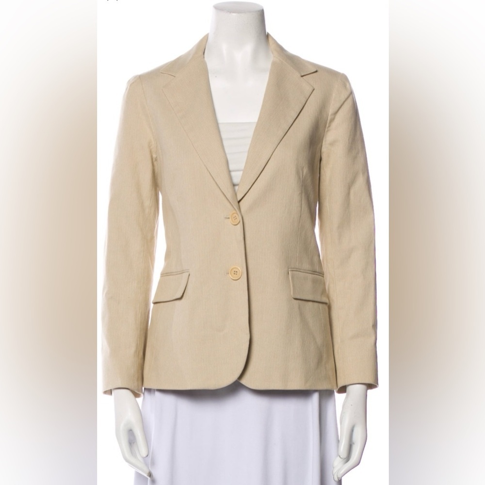 THEORY ALFIE STRIPED FITTED BLAZER JACKET SIZE SMALL